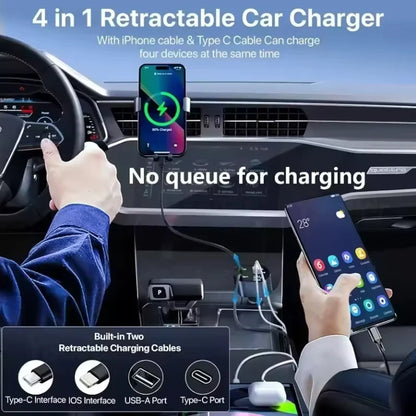 4 in 1 Car Charger Adapter