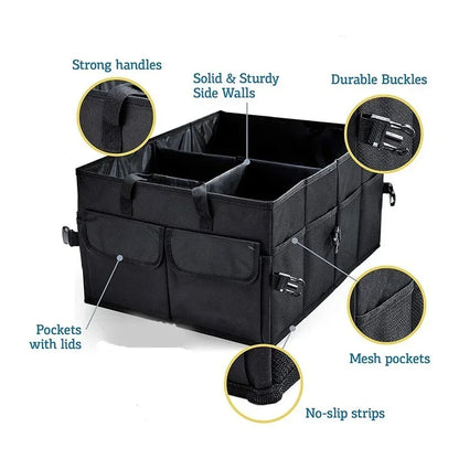 Large Car Trunk Storage Organizer