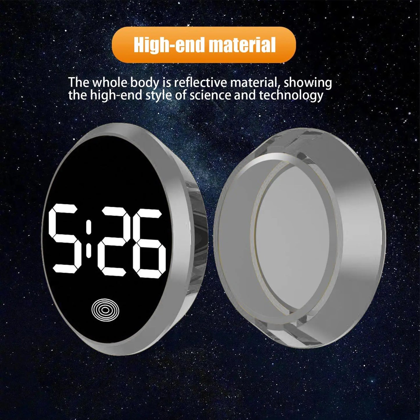 LED Touch Car Dashboard Clock