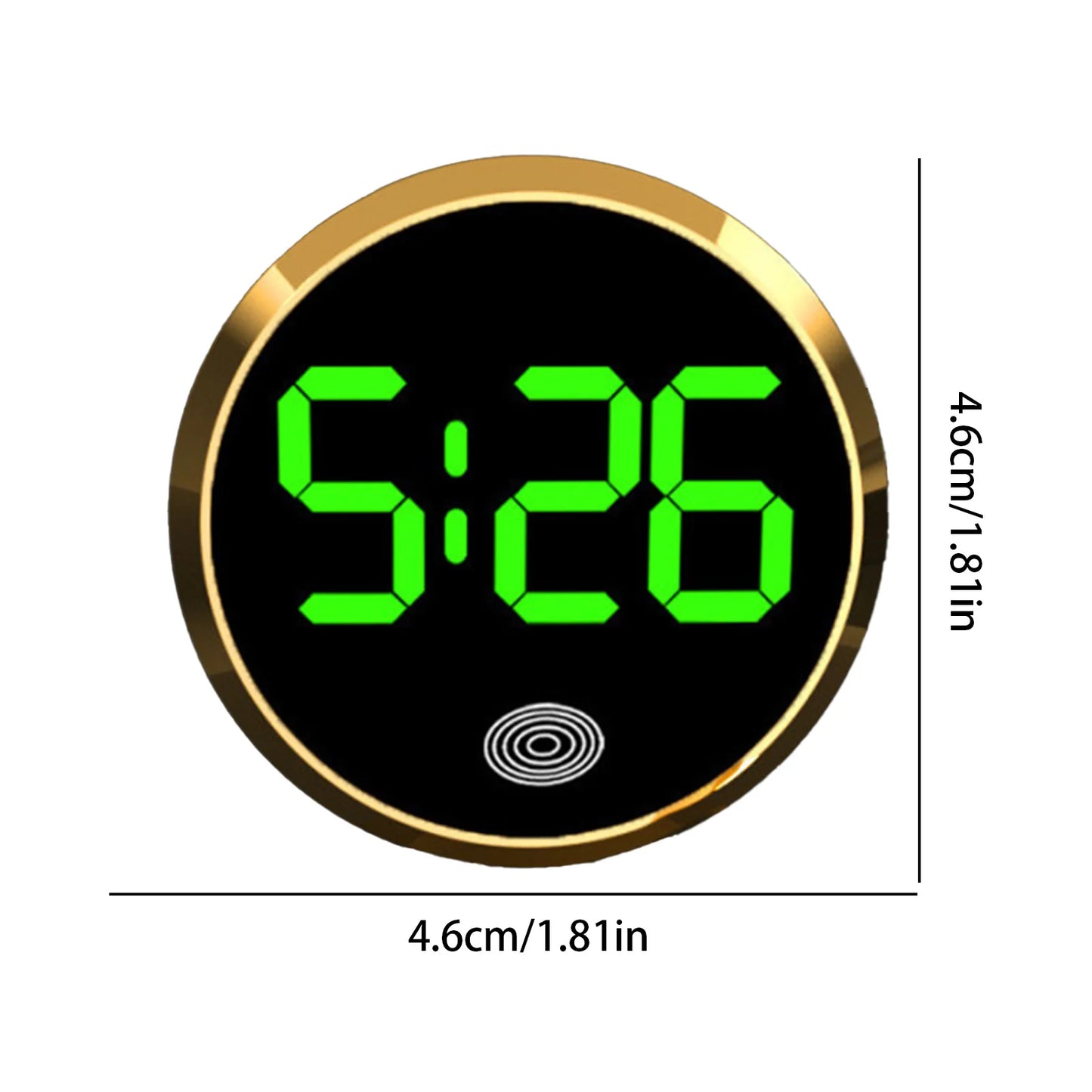 LED Touch Car Dashboard Clock