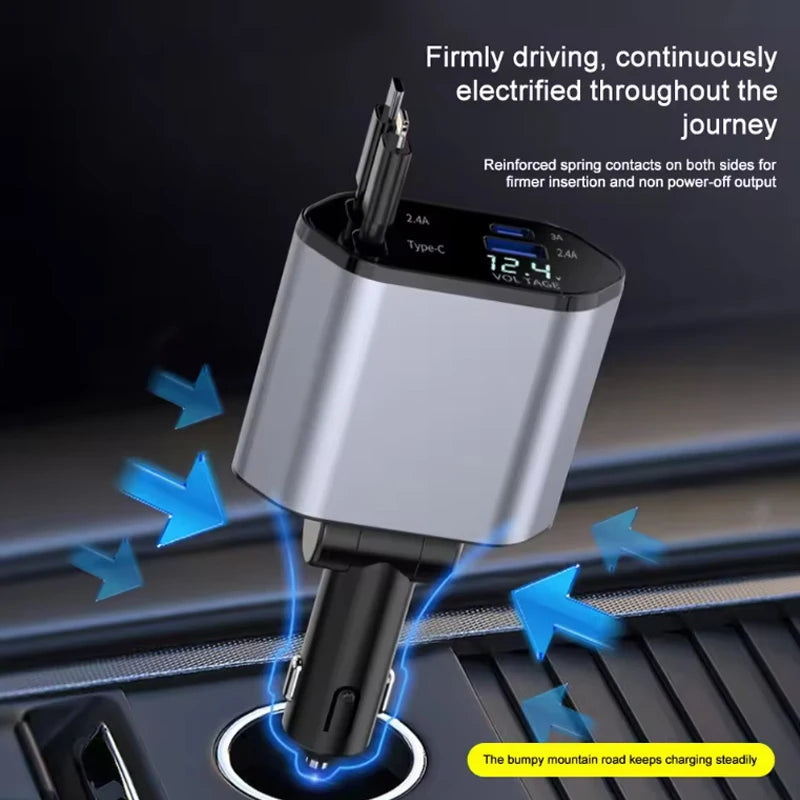 4 in 1 Car Charger Adapter