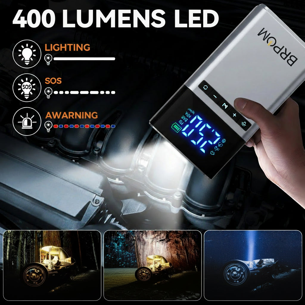 Portable Car Jump Starter with Tire Inflator