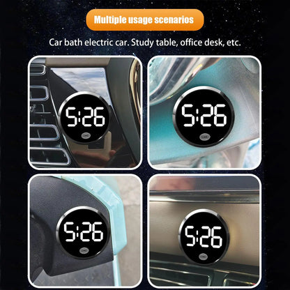LED Touch Car Dashboard Clock