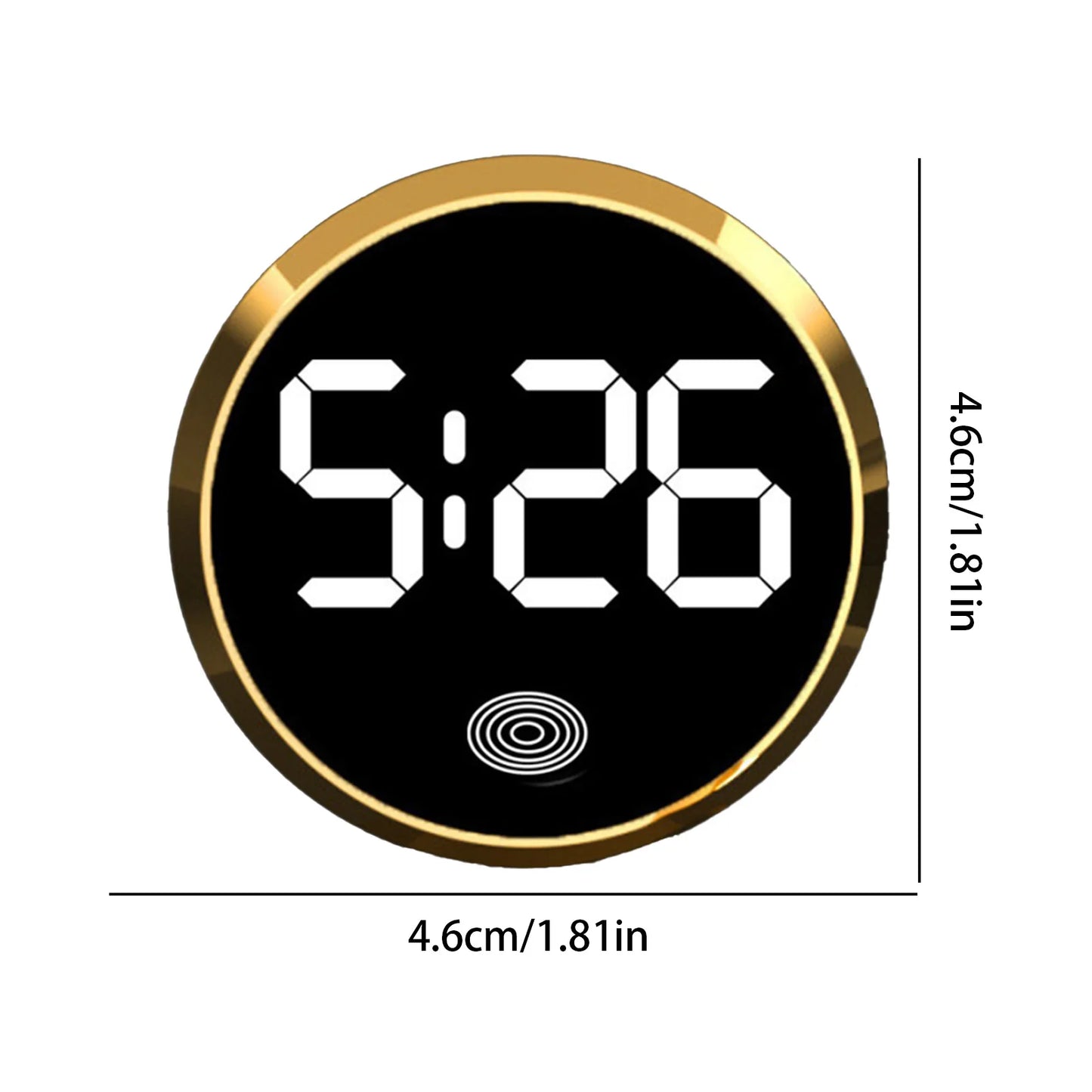 LED Touch Car Dashboard Clock